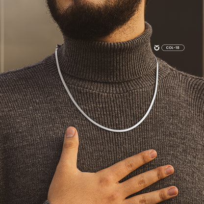 COLLAR ESPIGA PLANO - PLATEADO | COL-18 (5)