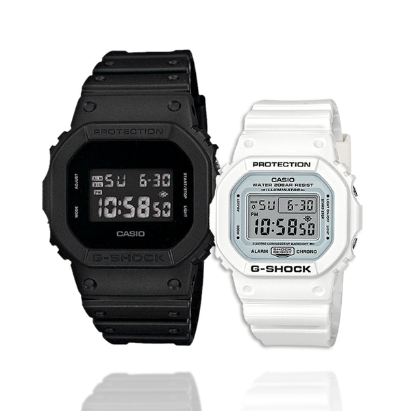 RELOJ CASIO - PAREJA BLANCO NEGRO #20 | SKU: G-S-47/G-S-166