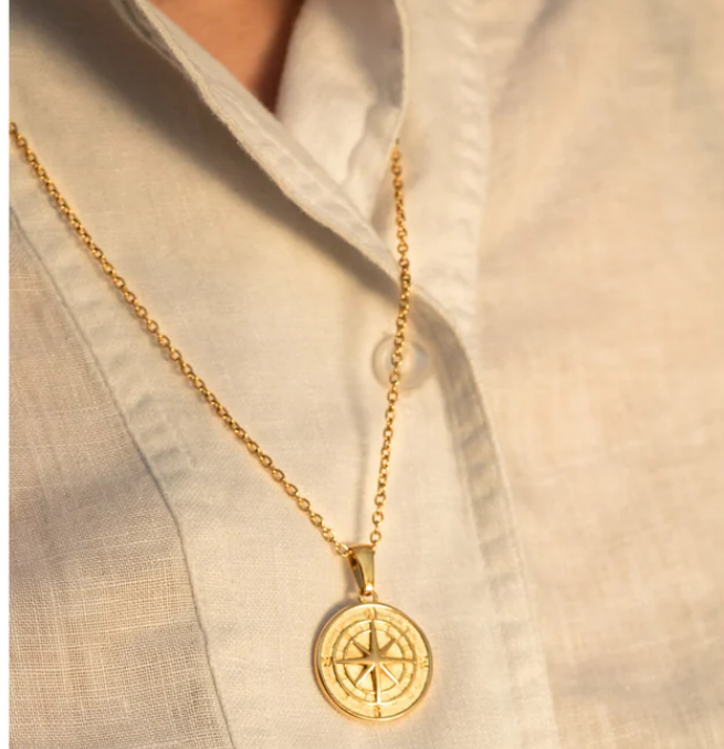 DIJE MAPS DORADO | SKU: DIJ-14 + ¡𝐆𝐑𝐀𝐓𝐈𝐒!  COLLAR MINIMAL