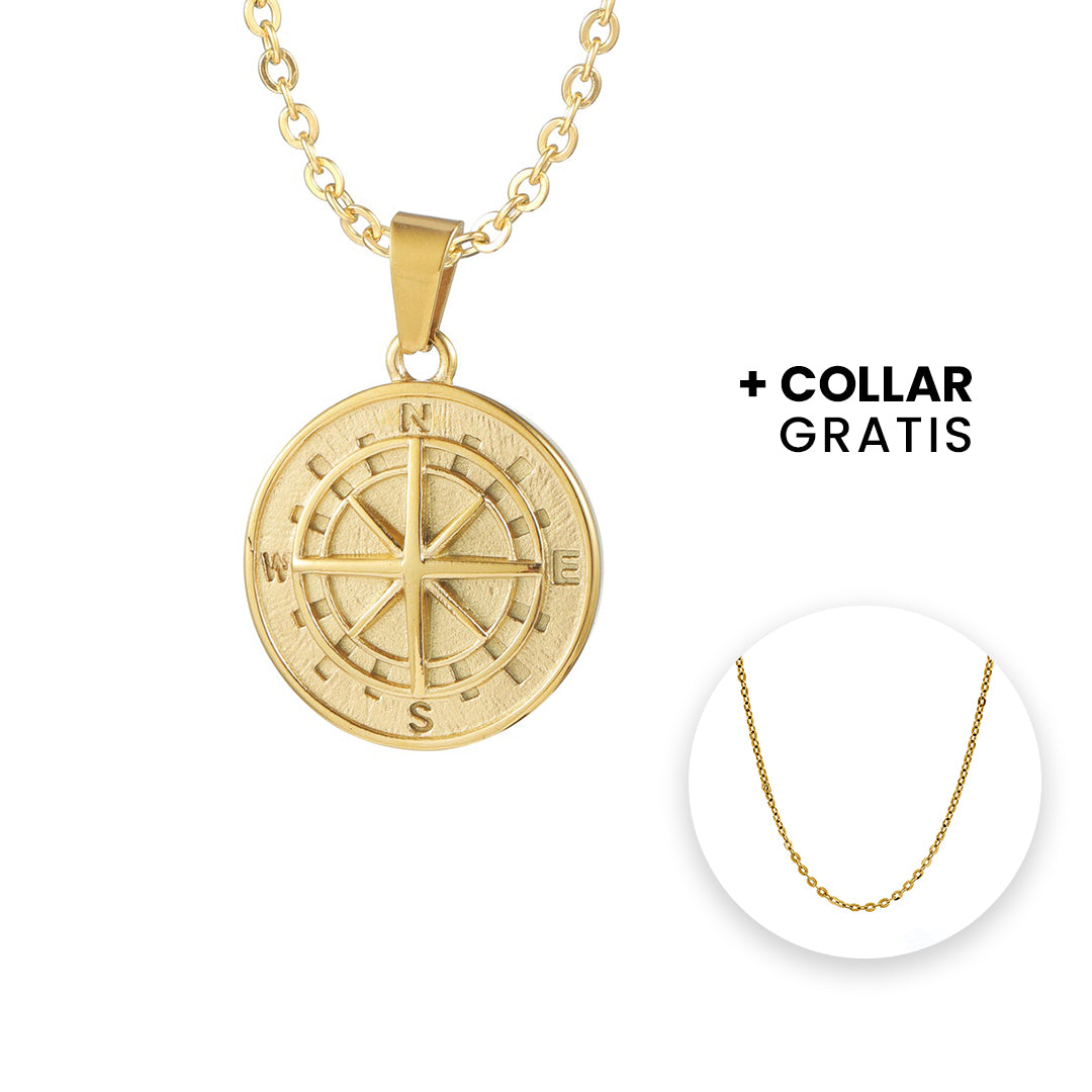 DIJE MAPS DORADO | SKU: DIJ-14 + ¡𝐆𝐑𝐀𝐓𝐈𝐒!  COLLAR MINIMAL