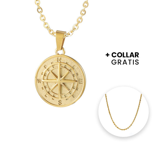 DIJE MAPS DORADO | SKU: DIJ-14 + ¡𝐆𝐑𝐀𝐓𝐈𝐒!  COLLAR MINIMAL