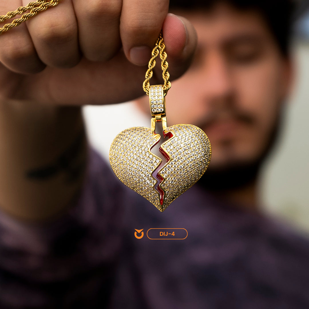DIJE FUCK LOVE DORADO | DIJ-4 + COLLAR MINIMAL ¡𝐆𝐑𝐀𝐓𝐈𝐒!  PARA HOMBRE