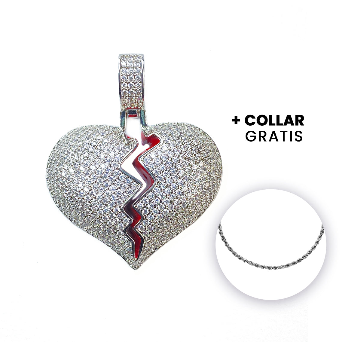 DIJE FUCK LOVE PLATEADO | DIJ-5 +¡𝐆𝐑𝐀𝐓𝐈𝐒!  COLLAR MINIMAL PARA HOMBRE