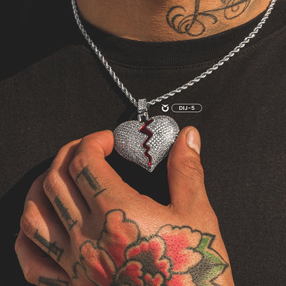 DIJE FUCK LOVE PLATEADO | DIJ-5 +¡𝐆𝐑𝐀𝐓𝐈𝐒!  COLLAR MINIMAL PARA H0MBRE