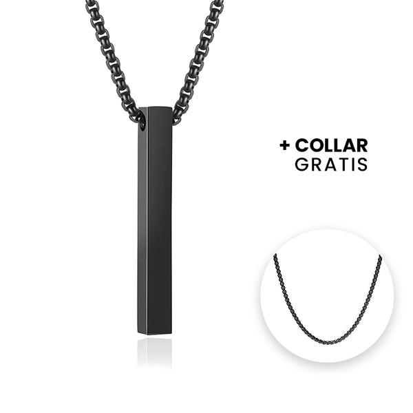 DIJE LEGACY NEGRO | DIJ-11 + COLLAR MINIMAL ¡𝐆𝐑𝐀𝐓𝐈𝐒! PARA HOMBRE