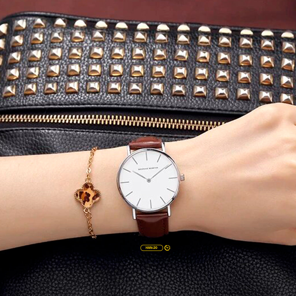 RELOJ PARA PAREJA: "CLASSIC LEATHER" | SKU: HAN-47/ HAN-20