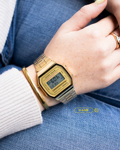 RELOJ CASIO - SILVER & GOLD | SKU: G-S-129/G-S-217