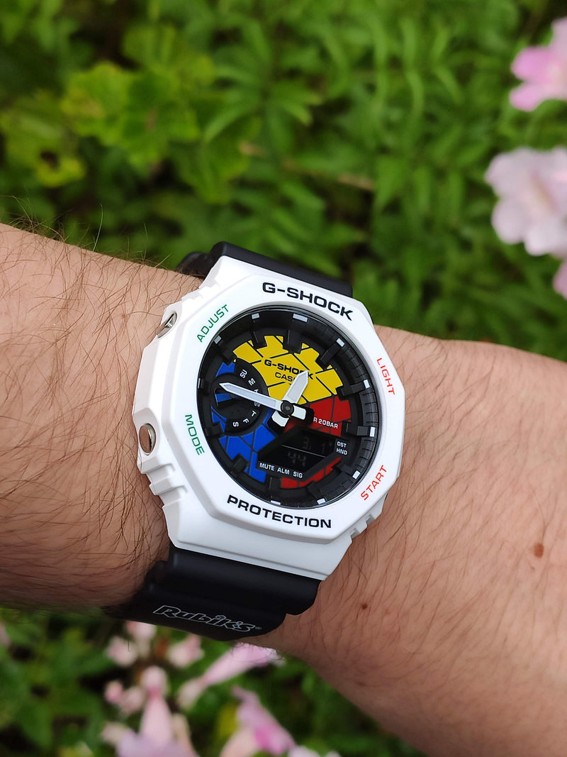 RELOJ G-SHOCK - OAK RUBIK BLANCO Y NEGRO | SKU: G-S-283