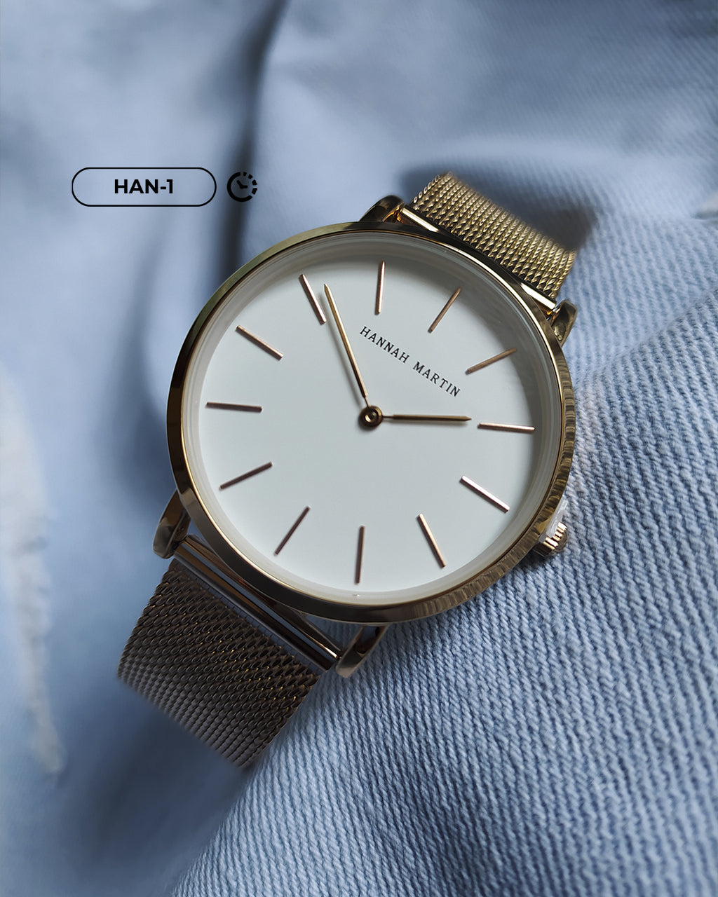 RELOJ HANNAH MARTIN - BRONCE CASUAL | SKU: HAN-1