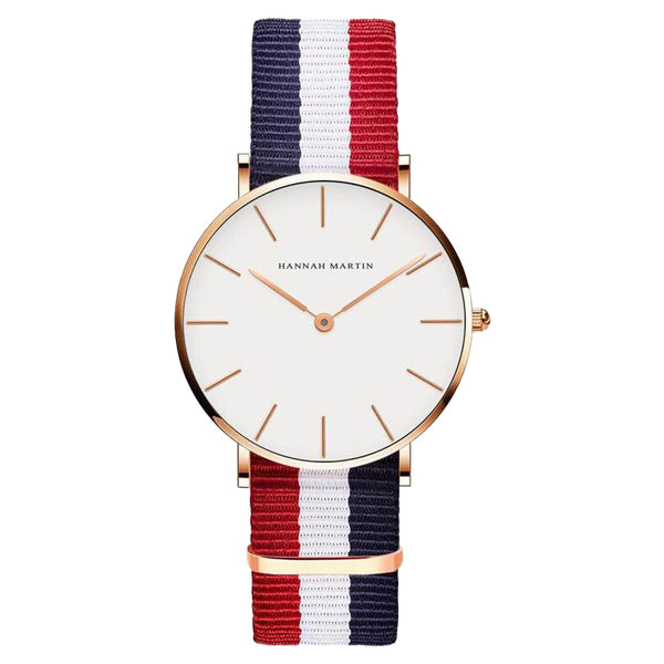 RELOJ HANNAH MARTIN - ROJO AZUL | SKU: HAN-14