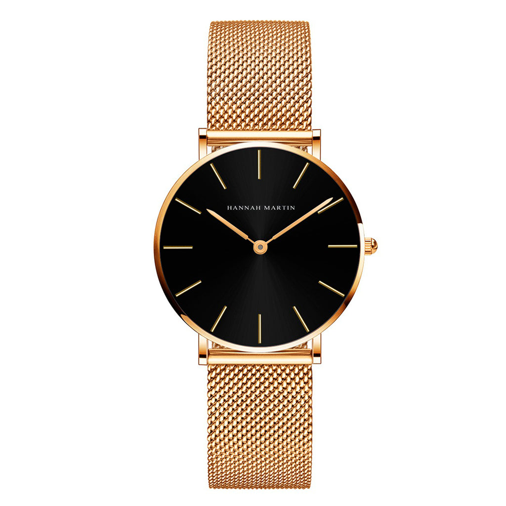 RELOJ HANNAH MARTIN GOLDEN BLACK | HAN-37