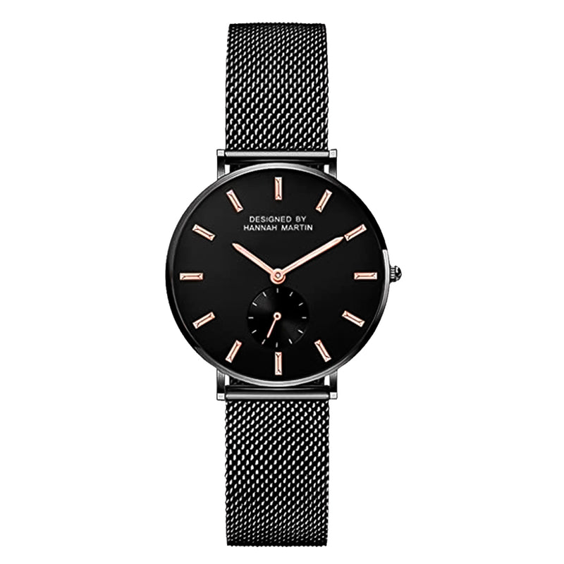 RELOJ HANNAH MARTIN - BLACK DOBLE ARROW | SKU: HAN-41