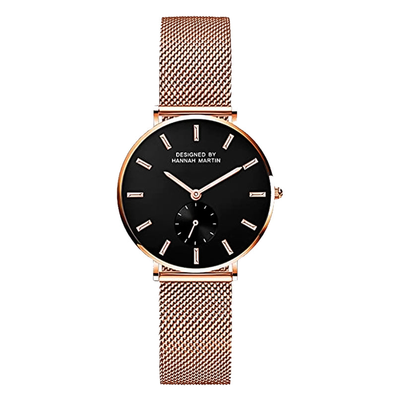 RELOJ HANNAH MARTIN - BLACK DOBLE ARROW | SKU: HAN-42