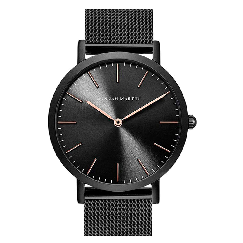 RELOJ PARA PAREJA: "TOTAL BLACK" | SKU: HAN-46/41