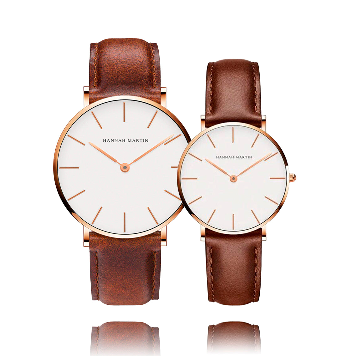 RELOJ PARA PAREJA: "CLASSIC LEATHER" | SKU: HAN-47/ HAN-20