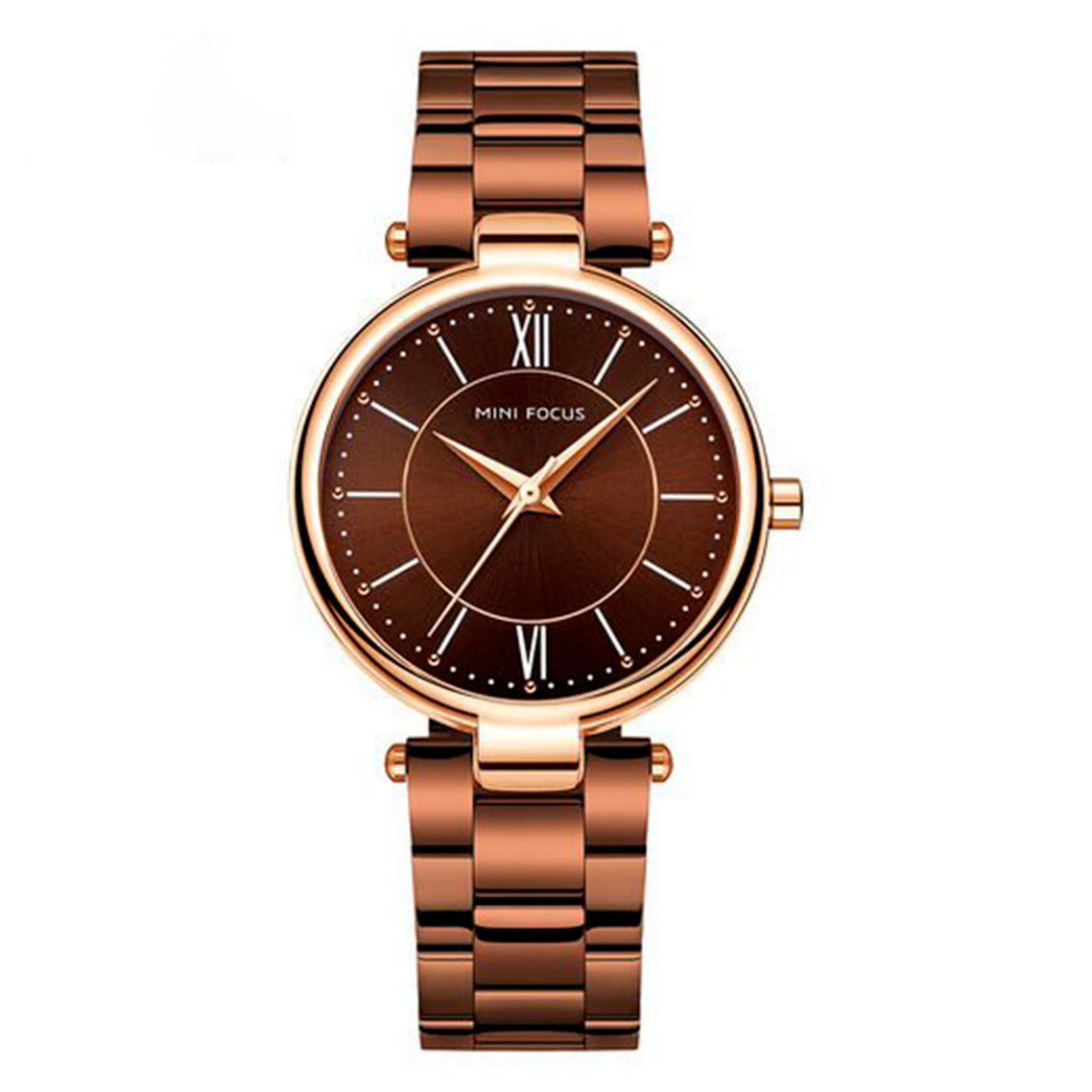 RELOJ MINIFOCUS MUJER - LUJO MARRÓN DORADO | SKU: MIN-18