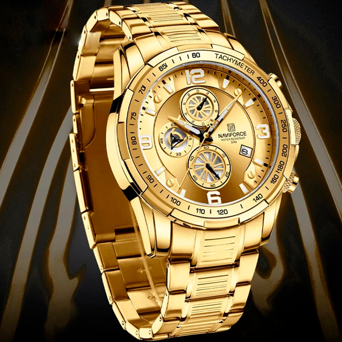 RELOJ NAVIFORCE - DORADO TOTAL GOLDEN | SKU: NAV-76