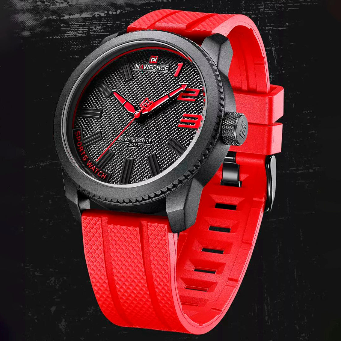 RELOJ NAVIFORCE ORIGINAL DEPORTIVO ROJO NF9202 | NAV-78