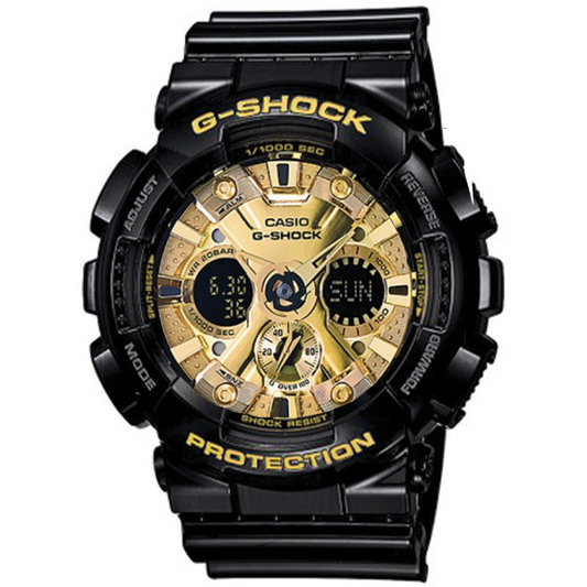 RELOJ G-SHOCK - NEGRO ORO - GA-12BB - DEPORTIVO CASUAL PARA HOMBRE - G-S-143-1