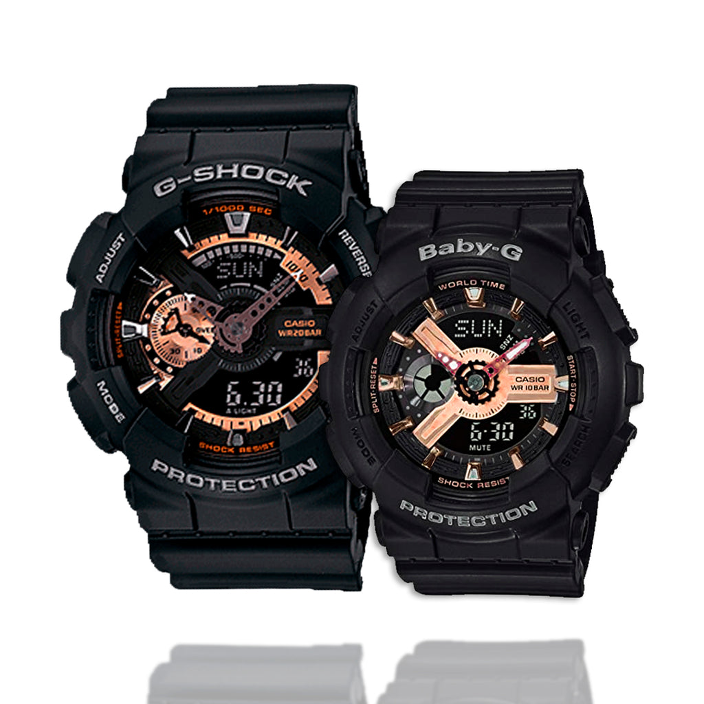 RELOJES G-SHOCK DEPORTIVO PAREJA NEGRO PARA HOMBRE Y MUJER | G-S-21 | G-S-8