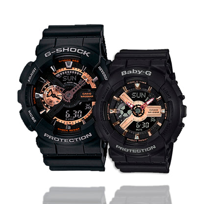 RELOJES G-SHOCK DEPORTIVO PAREJA NEGRO PARA HOMBRE Y MUJER | G-S-21 | G-S-8