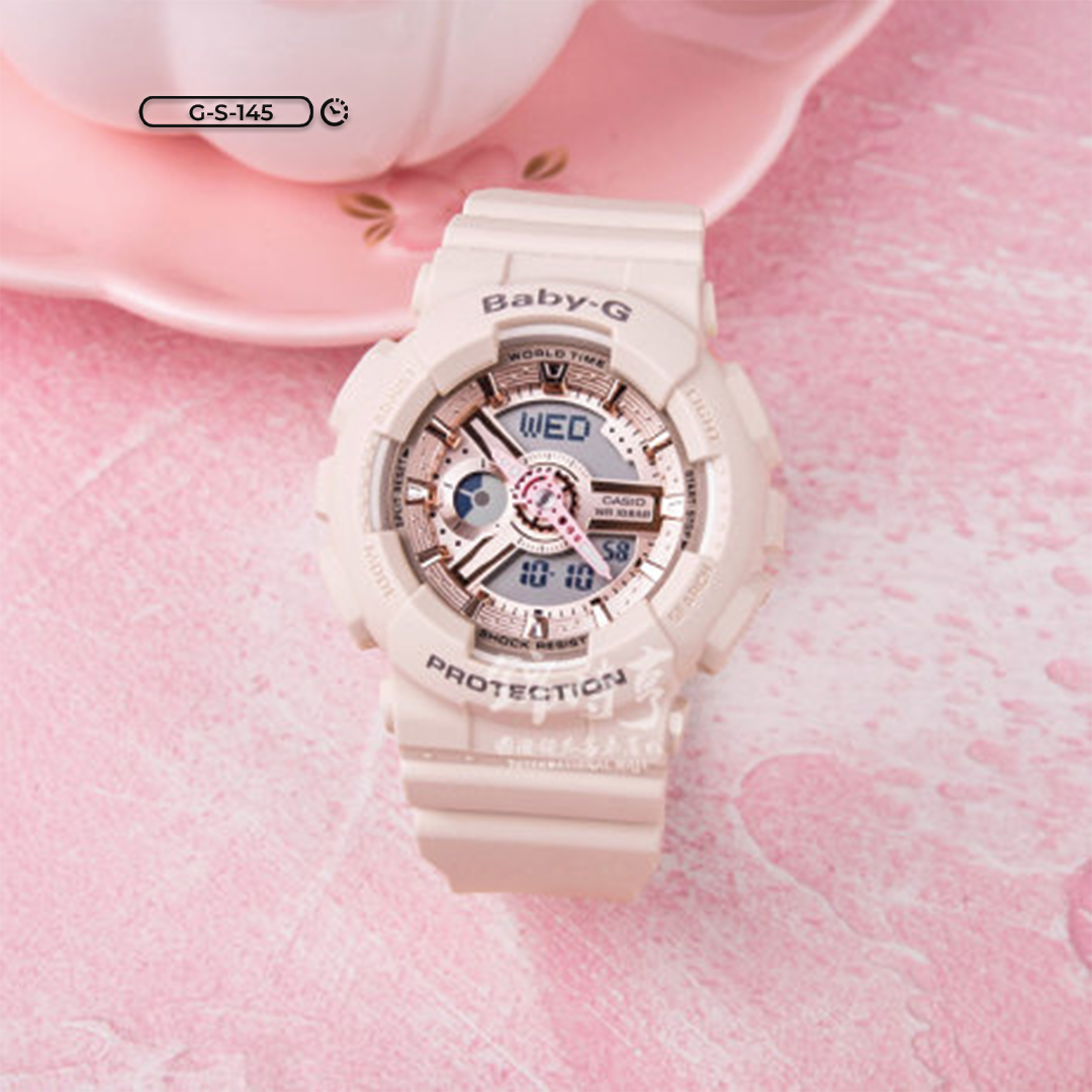 RELOJ BABY-G DEPORTIVO CREMA PARA MUJER  | G-S-145