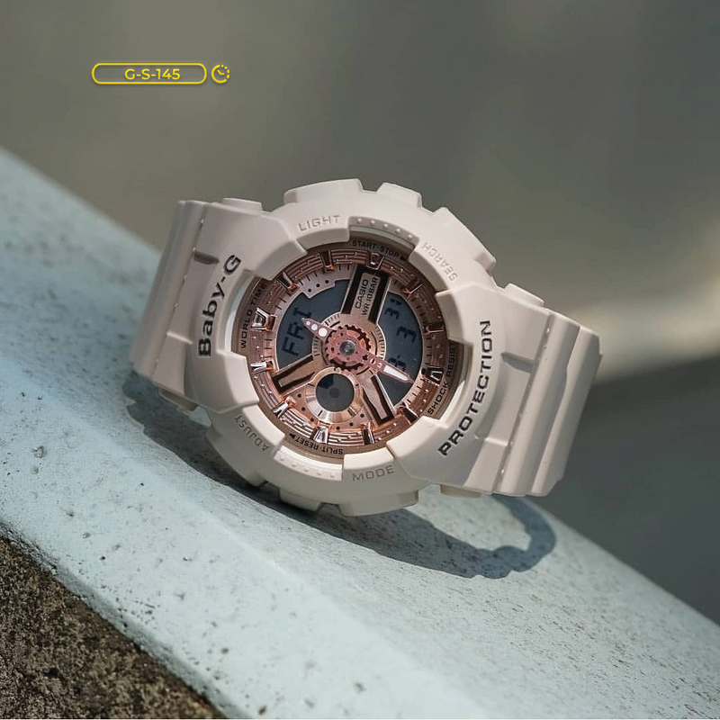 RELOJ BABY-G DEPORTIVO CREMA PARA MUJER | G-S-145