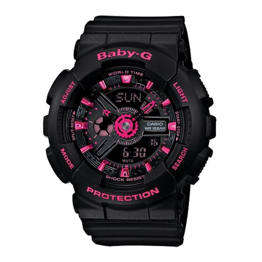 RELOJ BABY-G DEPORTIVO NEGRO CON ROSADO PARA MUJER  | G-S-87
BA-110