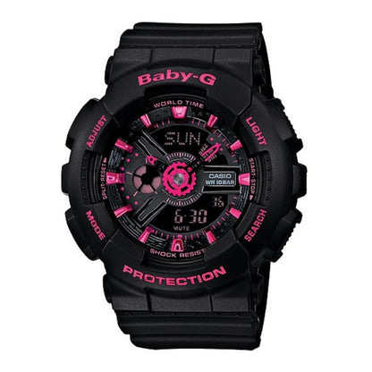 RELOJ BABY-G DEPORTIVO NEGRO CON ROSADO PARA MUJER  | G-S-87
BA-110