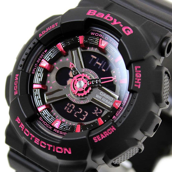 RELOJ BABY-G DEPORTIVO NEGRO CON ROSADO PARA MUJER | G-S-87
BA-110
BA-110