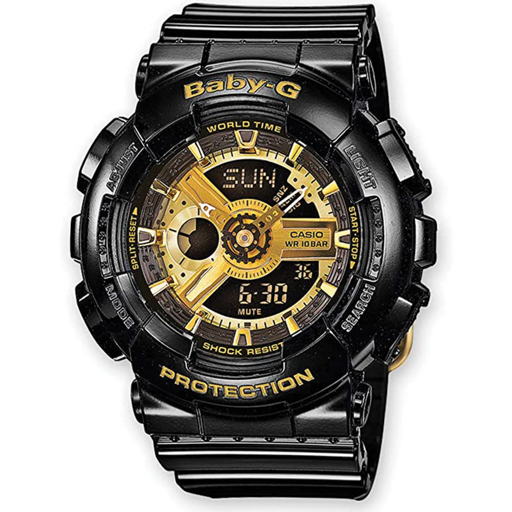 RELOJ BABY-G PARA MUJER - DEPORTIVO NEGRO CON DORADO PARA HOMBRE | G-S-51