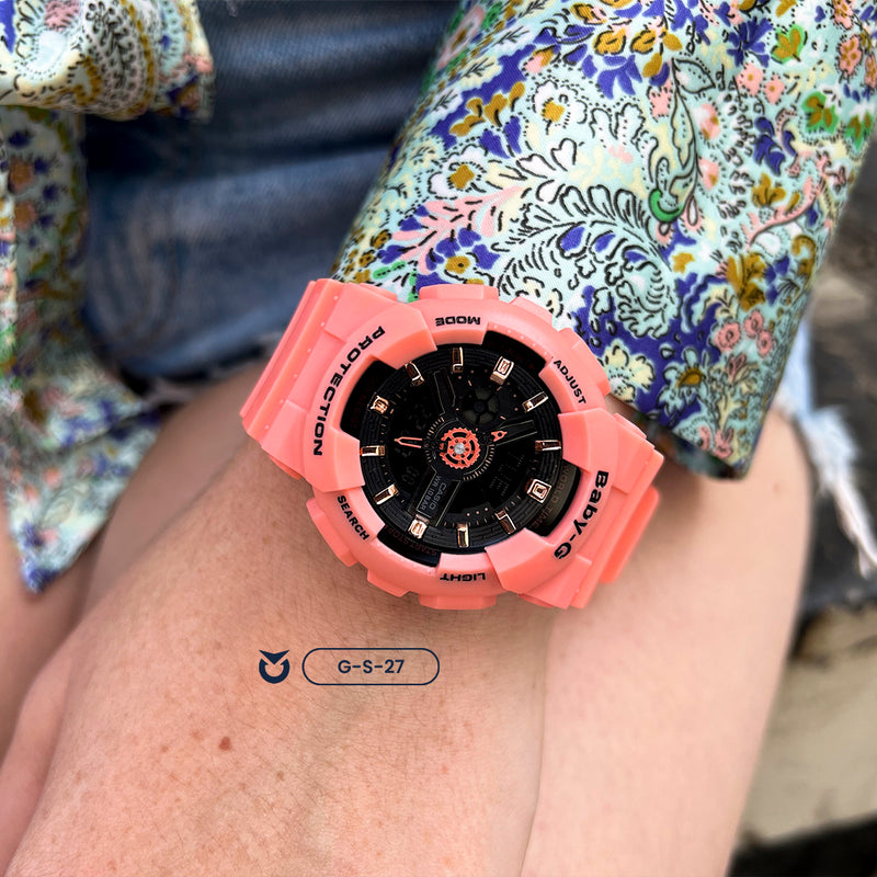 RELOJ BABY-G PARA MUJER - DEPORTIVO ROSADO CORAL PARA MUJER | G-S-27