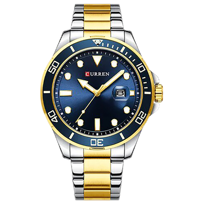 RELOJ CURREN - DIAMANTE AZUL PLATEADO ORO | CUR-76 (1)