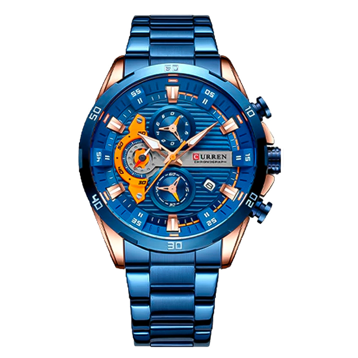 RELOJ CURREN ORIGINAL - CASUAL PLATEADO, NEGRO Y AZUL 8402 | CUR-88, CUR-89, CUR-90 PARA HOMBRE