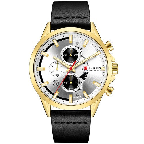 RELOJ CURREN ORIGINAL CASUAL NEGRO CON DORADO 8325 | CUR-41-1