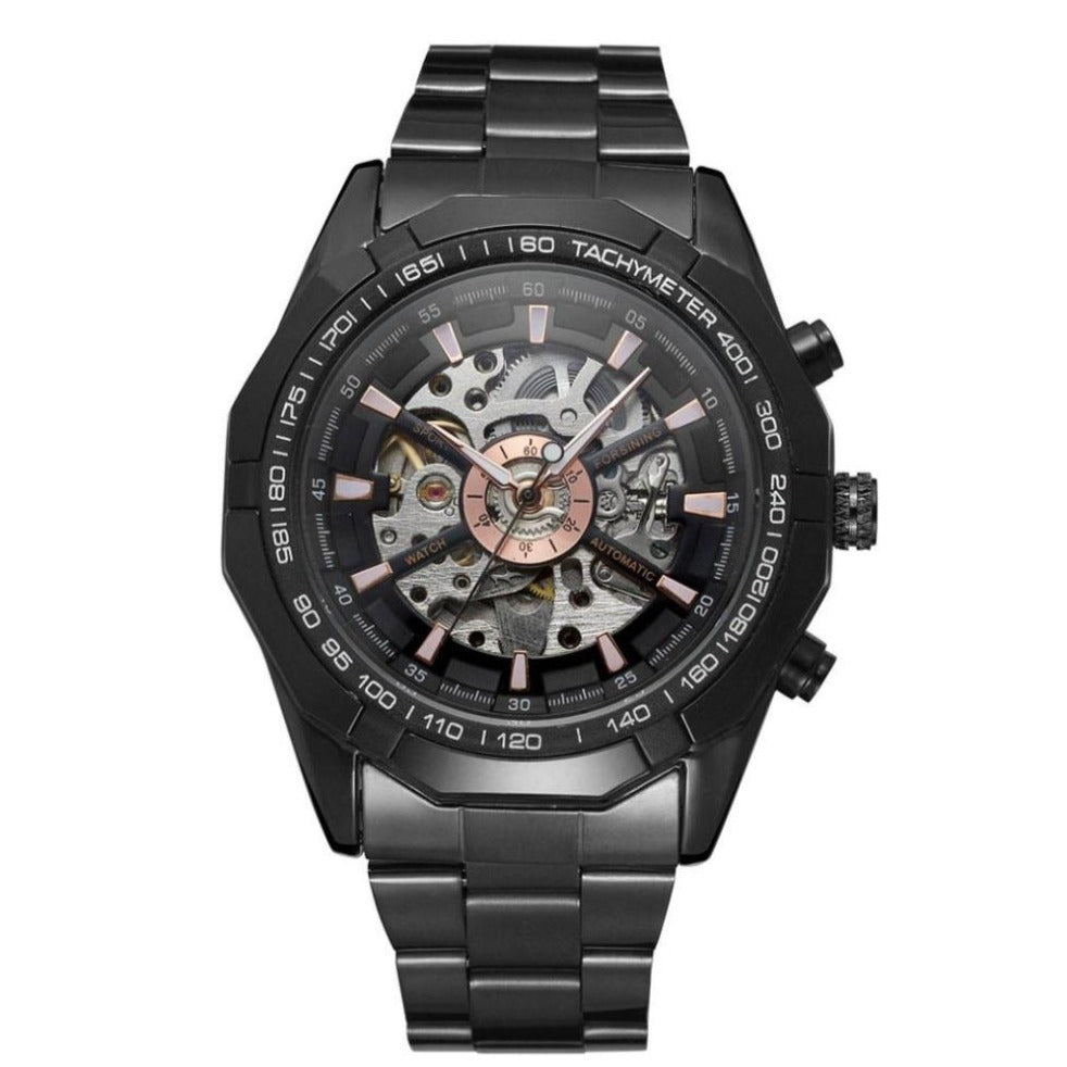RELOJ HOMBRE FORSINING NEGRO | EN CLOCK PERÚ – CLOCK PERU