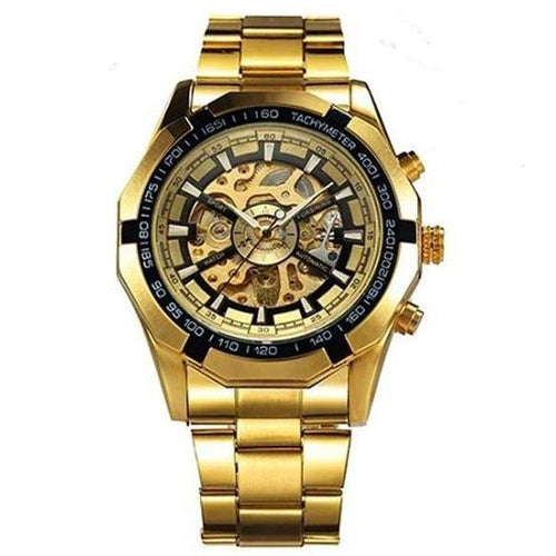RELOJ FORSINING DORADO AUTO TICO ACCESORIO RELOJES EN CLOCK PERU