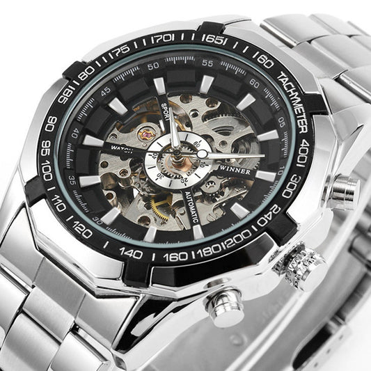 RELOJ FORSINING ORIGINAL ELEGANTE PLATEADO PARA HOMBRE | FOR-3