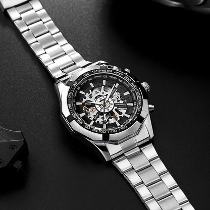 RELOJ FORSINING ORIGINAL ELEGANTE PLATEADO PARA HOMBRE | FOR-3