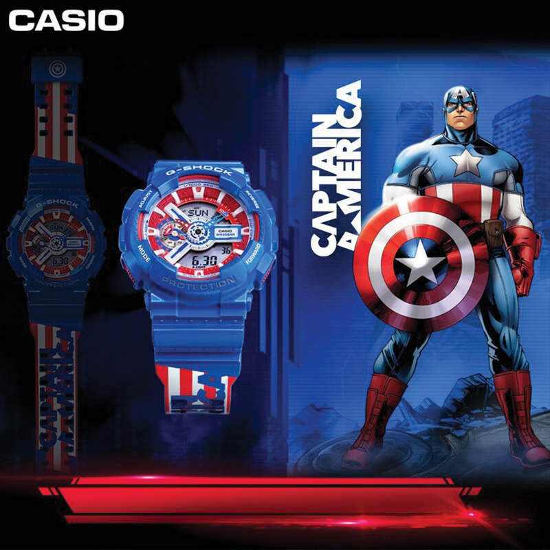 RELOJ G SHOCK CAPITAN AMERICA GA 110 G S 134