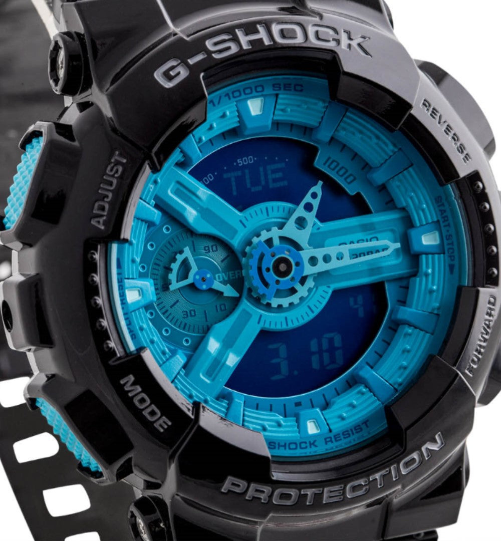 RELOJ G-SHOCK - DEPORTIVO KRIPTONITA CELESTE GA-110 | G-S-59 PARA HOMBRE