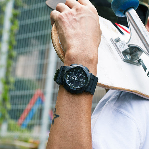 RELOJ G-SHOCK - GA-100 - DEPORTIVO CASUAL NEGRO | G-S-16 (2)