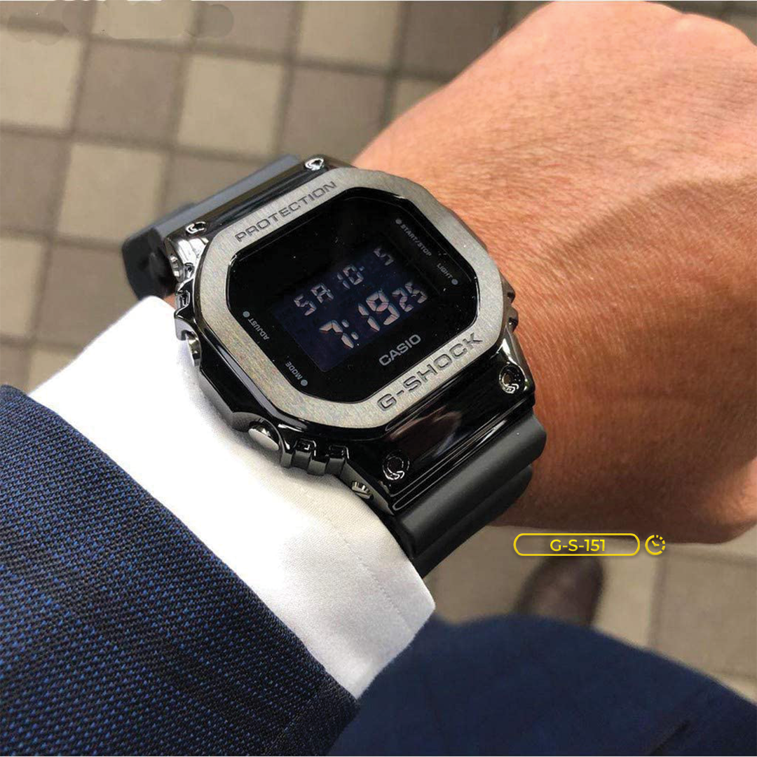 RELOJ G-SHOCK - GM-5600 - DEPORTIVO CASUAL - NEGRO Y PLATEADO | G-S-151 - G-S-79 PARA HOMBRE