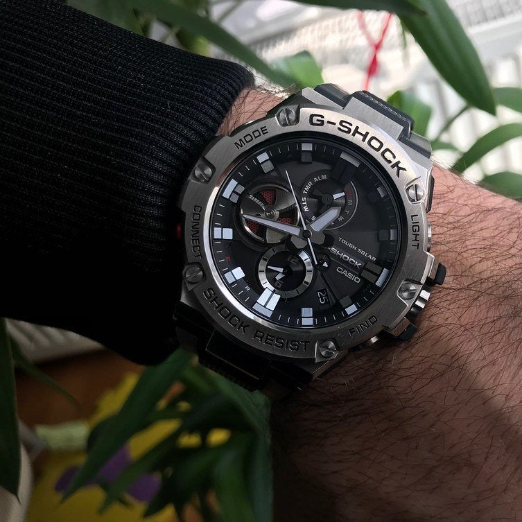 RELOJ G-SHOCK - PLATEADO CON NEGRO | G-S-77-3
DEPORTIVO CASUAL PARA HOMBRE