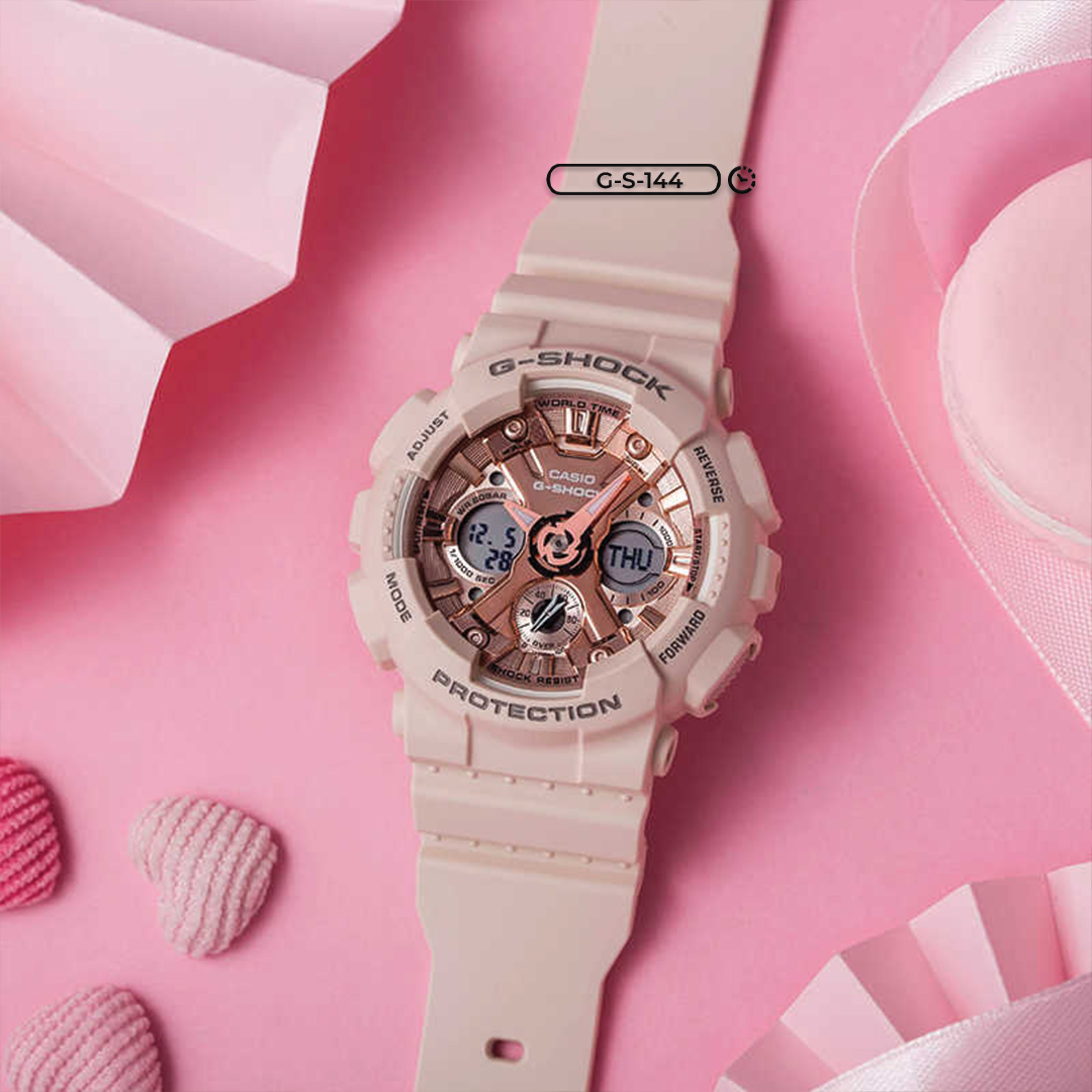RELOJ G-SHOCK - TRANSPARENTE Y ROSA GA-120BB | G-S-144 | G-S-193 PARA HOMBRE