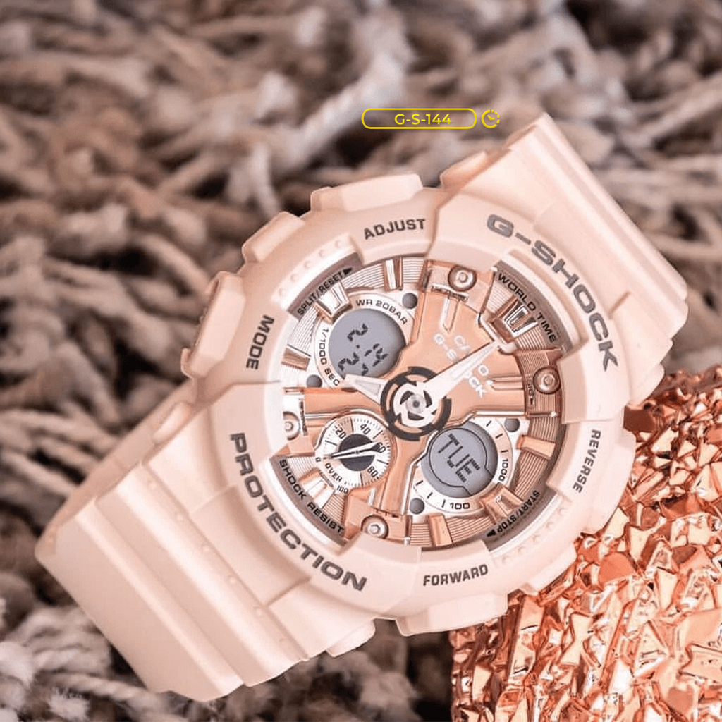 RELOJ G-SHOCK - TRANSPARENTE Y ROSA GA-120BB | G-S-144 | G-S-193 PARA HOMBRE