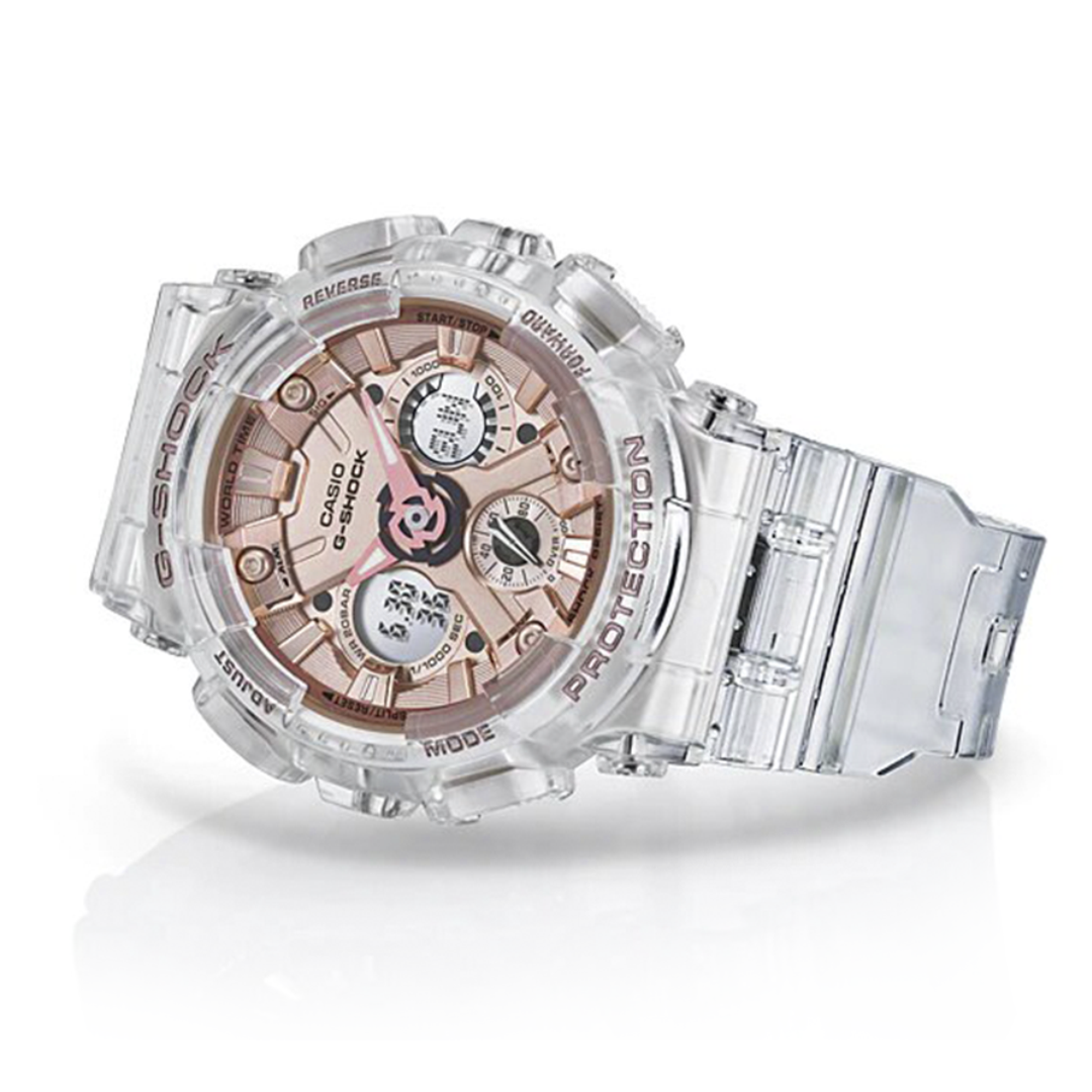 RELOJ G-SHOCK - TRANSPARENTE Y ROSA GA-120BB | G-S-144 | G-S-193 PARA HOMBRE