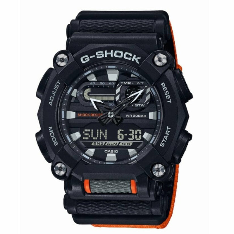 RELOJ G-SHOCK ARMY BLACK - GA-900 - DEPORTIVO CASUAL - BLANCO - NEGRO - DORADO -NEGRO ANARANJADO-6