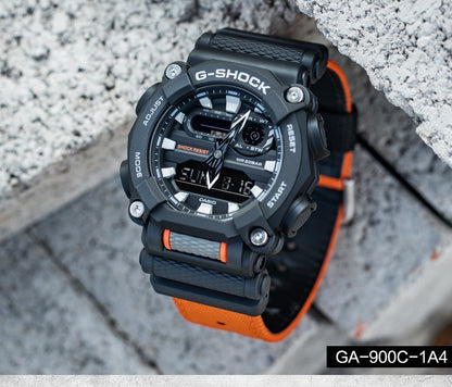 RELOJ G-SHOCK ARMY BLACK - GA-900 - DEPORTIVO CASUAL - BLANCO - NEGRO - DORADO -NEGRO ANARANJADO-8