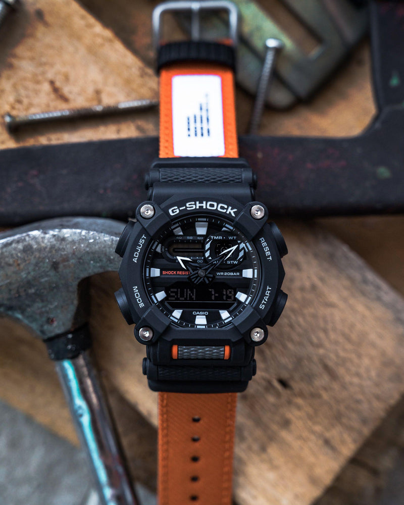 RELOJ G-SHOCK ARMY BLACK - GA-900 - DEPORTIVO CASUAL - BLANCO - NEGRO - DORADO -NEGRO ANARANJADO-9